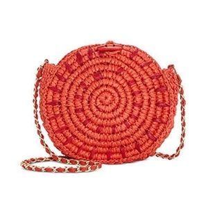 INC Straw Crossbody Bag